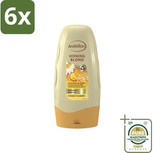 Andrélon - Honing Blond - Conditioner - 250 ml - Voordeelverpakking - 6 stuks - Glans conditioner - Haarverzorging blond haar