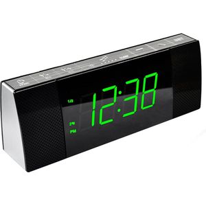 Wekker - Jadegroen - 3-in-1 Klokradio - Bluetooth-Speaker - FM-Radio - Dubbele Wekker