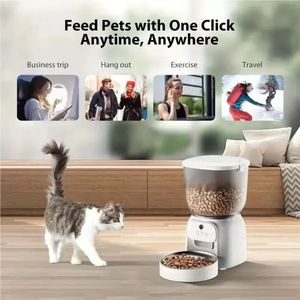 Automatisch Voerbak - Geschikt voor Kat én Hond - Full HD camera én terugspreekfunctie - WIFI met App - 4L