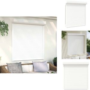 vidaXL Rolluik - Rolluiken - Jaloezieën - Jaloezieën - Rolluik 130x140 cm aluminium wit