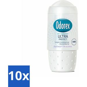 10 x Odorex Deodorant Roller Ultra Protect 50 ml - Gevoelige Huid - Dermatologisch Getest - Deodorant Roller