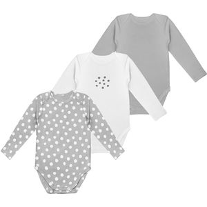 DIM - Langarmbody Set - Bio-Baumwolle - 3 Stuks