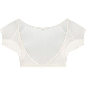 ConfidenceForAll® Dames DryDress Anti Zweet Topje met Ingenaaide Okselpads - Maat 42 XL - Ivoor