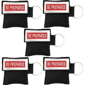 5x Kiss of Life - Beademingsmasker - Be Prepared - Zwart