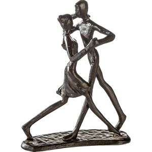 Inovra ® Modern en Elegante Dansende Sculptuur van IJzer - Stijlvolle Decoratie in Bruin Gepolijst - 17 cm Hoog