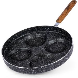 Eierpan Graniet 4 Gaten NATURE 26 cm - Omeletpan - Egg Koekenpan - Pannenkoekenpan - Pancake Flensjespan