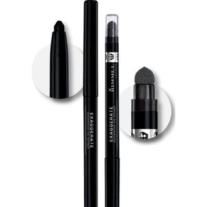 Rimmel-Exaggerating waterproof Oogpotlood 262 Blackest Black- extra zwart 3 stuks