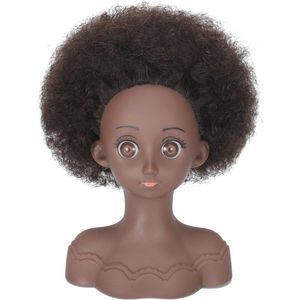 Professionele Mannequin Hoofd met Synthetisch Haar voor Haarstyling en Vlechten