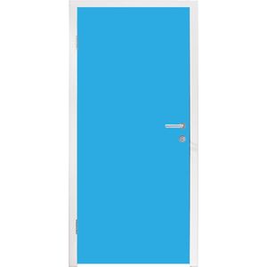 Deursticker Blauw - Licht - Kleuren - 95x235 cm - Deurposter