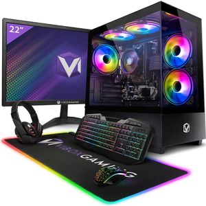 Vibox I-48 Game PC - 22"" Scherm Pakket - Quad-Core AMD Ryzen 3200G Processor 4GHz - Radeon Vega 8 Grafische kaart - 16GB RAM - 1TB SSD - Windows 11 - WiFi