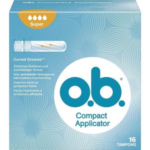 o.b. - Compact Super Applicator - Tampons - 16 stuks