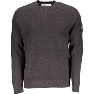 Calvin Klein Monologo Badge Sweater Truien & Vesten Heren - Sweater - Hoodie - Vest- Zwart - Maat S