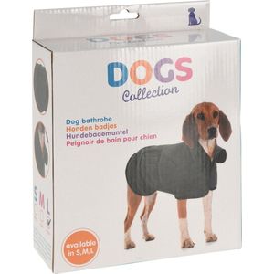 Dogs Collection - Hondenbadjas - Microovezel - Antraciet - Maat M