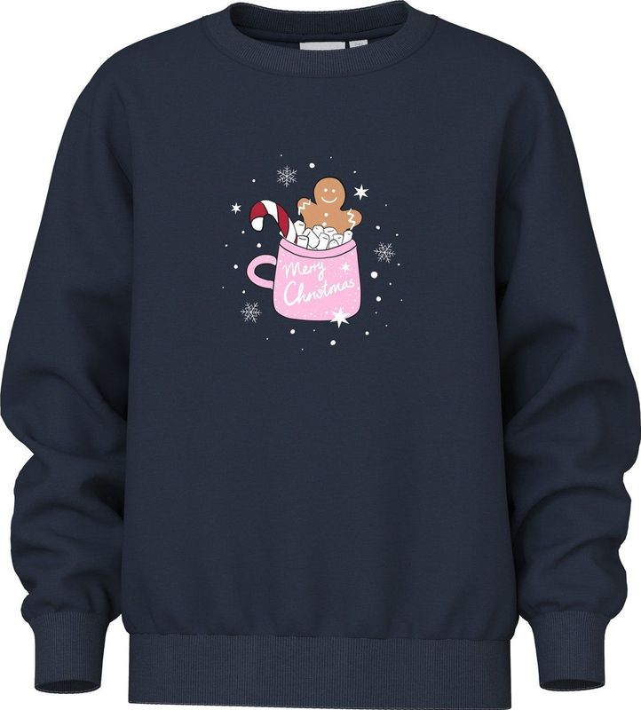 Sweatshirt - Kerst - Geborstelde Sweatstof - Lange Mouwen - Regular Fit