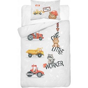 Kinderbeddengoed 100x135cm - Bouwvoertuigen, Katoen