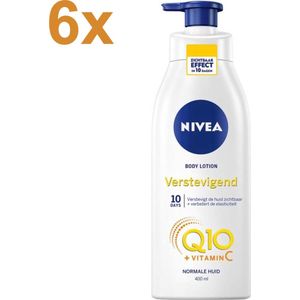 NIVEA Q10 Verstevigende Bodylotion (met pomp) - Body Care - Bevat vitamine C - Bodycreme - Hydrateert 48 uur lang - 6x 400 ml - Voordeelverpakking