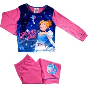 Cinderella - Pyjama - blauw met roze - Assepoester - maat 86/92