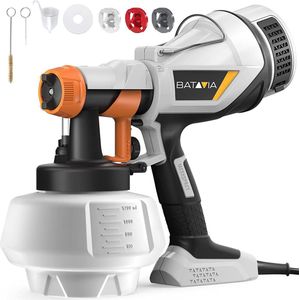 Batavia 500W Verfspuit - Incl. Accessories - Geschikt voor binnen en buitenmuren, primer, latex. - Maxxseries