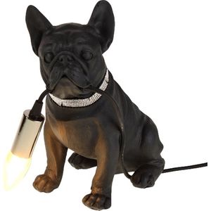 Tafellamp - Dierenlamp Hond Francis - zwart