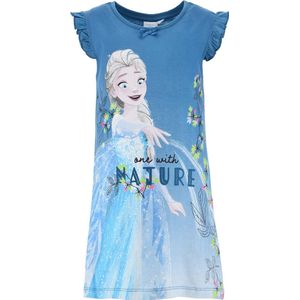 Disney Frozen Nachthemd - Korte Mouw - Blauw - Maat 116 (tot 6 jaar)