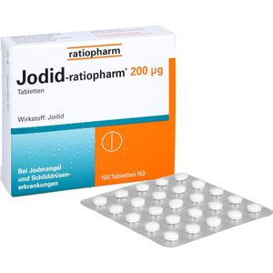 Jodid-ratiopharm 200 μg tabletten, 100 stuks | jodium tabletten | jodium