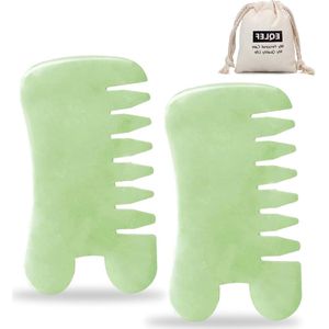 Gua Sha Massaschraper handgemaakt gereedschap voor spa acupunctuurtherapie triggerpoint behandeling op gezicht voetarm klein 2 stuks VAN JADE