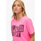Superdry - Punk Poster Relaxed T-shirt - Katoen - Korte Mouwen
