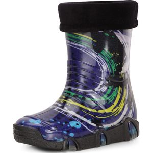 Ladeheid Kinder Regenlaarzen - Rubber - Hoog - PVC – Waterdicht - LA-ZT-Szuwarek2020 - Marineblauw patroon-35 - 21/22