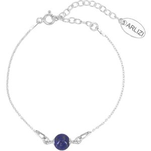 ARLIZI 2329 Armband blauw lapis lazuli kraal - sterling zilver - 20 cm