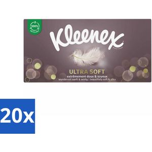 Kleenex Tissues Ultra Soft 64 stuks per verpakking - Bulkverpakking - 20 stuks