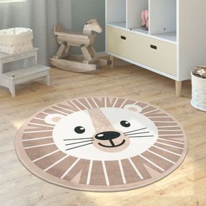 Paco Home Kindervloerkleed Vloerkleed Kinderkamer Meisjes Jongens Maan Koala Leeuwenkop 120 cm Rund