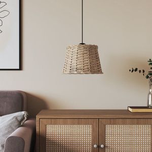 The Living Store Hanglamp - Rieten plafondlampkap - 25 x 17 cm - Geschikt voor E27 peertjes