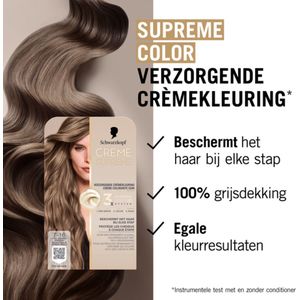 Schwarzkopf - Haarkleuring - Creme Supreme 7-16 - Cool Donker Asblond - 245g - 1 stuk