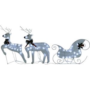 vidaXL-Kerstdecoratie-rendieren-en-slee-60-LED's-wit
