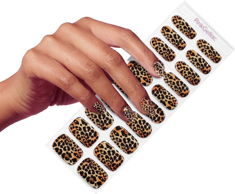 Pink Gellac - Gellak Stickers 0028 Lavish Leopard - Nagelstickers - 20 stuks in 10 maten
