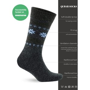 Qubar Socks - Alpaca Sokken - Snowflake