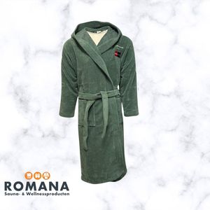 Romana Products - Velvet Badjas - Aufguss WM - Saliegroen - Maat XXXL