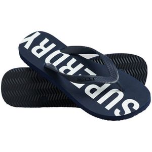 Superdry - Code Core - Slippers - Blauw - Rubber - Vegan