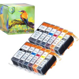 Ink Hero - 12 Pack met grijs - Inktcartridge / Alternatief voor de Canon CLI-526, PGI-525, PIXMA MG6150, MG6250, MG8150, MG8250