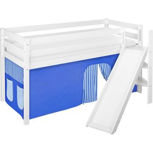 Halfhoogslaper Blauw met tent en schuine glijbaan