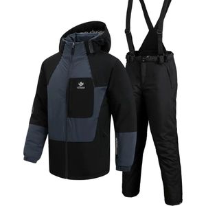 Livano Skipak - SkiBroek - Skijas - Ski Suit - Wintersport - Heren - 2-Delig - Zwart - Maat XXL