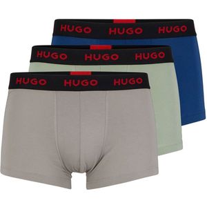 Hugo Boss Trunks (3-Pack) - Heren Boxers Kort - Middengrijs - Maat M