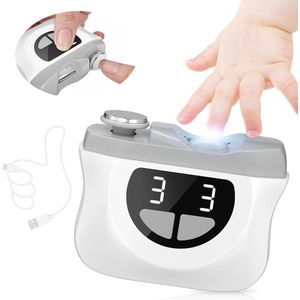 2025 Upgrade nagelvijl electrisch-nagelvijl electrisch baby-nagelfrees electrisch-3-in-1 Oplaadbare Elektrische Nageltrimmer - met LED-licht - 3 Snelheden Eén Sleutel Snijden - Slijpen & Nagelkrullen Opslag