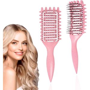 Krullende haarborstel voor het ontwarren en definiëren van krullen - Ideaal voor vrouwen en mannen met droog haar