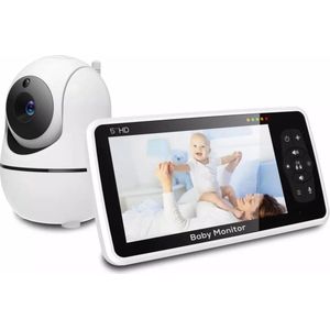 Mboss Babyfoon - Baby Monitor - Babyfoon Camera - Babyfoons - Video & Audio - Op afstand bestuurbaar - Baby monitor - Temperatuursensor - Wit/Zwart