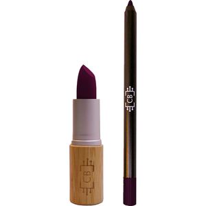 Cosm.Ethics Bar Lipstick Lippotlood Set Matte - Paars - Duurzaam vegan