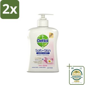 Dettol - Handzeep - Antibacterieel - Hydraterend - Kamille - 250 ml - Voordeelverpakking - 2 stuks - Handzeep - Antibacterieel