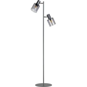 Vloerlamp Sledge ETH Expo - mat zwart met rookglas smoke 2lichts - 2x E27 2l e27