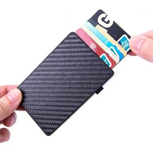 LOUZIR Uitschuifbare Pasjeshouder - Kaarthouder - 8 pasjes Portemonnee - Creditcardhouder Card Protector - Met RFID Technologie zwart