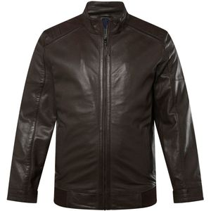 Boston Park Boston Park - Heren - Boston Park leren jas leer lamsnappa tot maat 84/86 - Mokka - Maat 52+